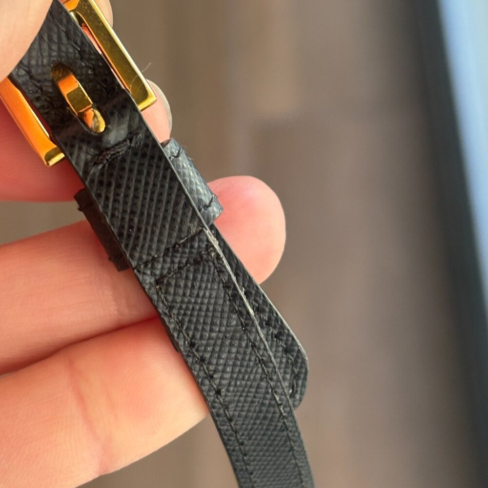 New Prada Saffiano Leather Business Card Wallet With Strap (Certified Authentic) - Picture 12 of 13